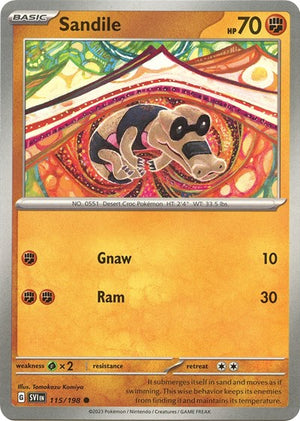 Pokemon TCG - SV01: Scarlet & Violet Base Set - Sandile - 115/198