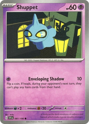 Pokemon TCG - SV01: Scarlet & Violet Base Set - Shuppet - 087/198 - Reverse Holofoil