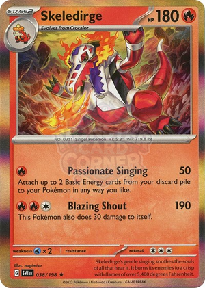 Pokemon TCG - SV01: Scarlet & Violet Base Set - Skeledirge - 038/198 - Holofoil