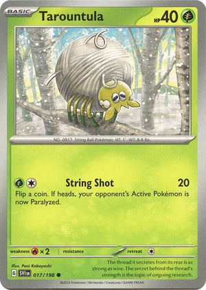 Pokemon TCG - SV01: Scarlet & Violet Base Set - Tarountula - 017/198 - Reverse Holofoil