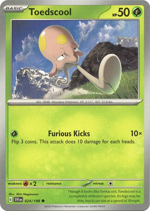 Pokemon TCG - SV01: Scarlet & Violet Base Set - Toedscool - 024/198 - Reverse Holofoil