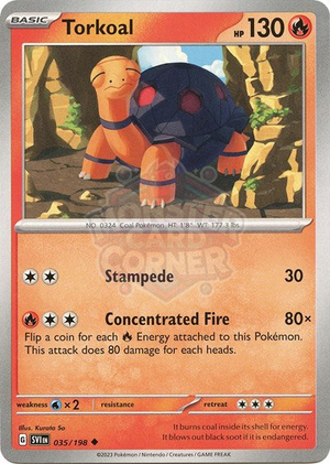 Pokemon TCG - SV01: Scarlet & Violet Base Set - Torkoal - 035/198 - Reverse Holofoil