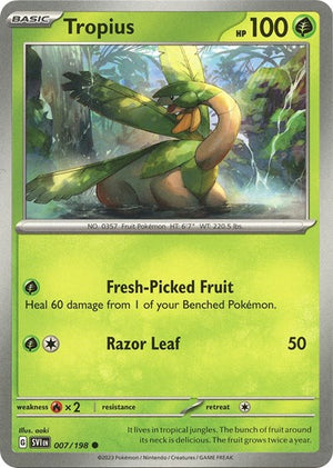 Pokemon TCG - SV01: Scarlet & Violet Base Set - Tropius - 007/198 - Reverse Holofoil
