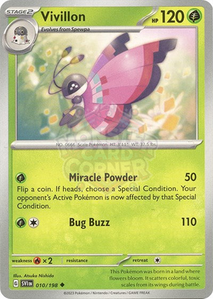 Pokemon TCG - SV01: Scarlet & Violet Base Set - Vivillon - 010/198 - Reverse Holofoil