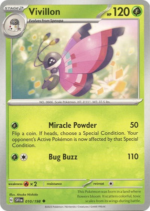 Pokemon TCG - SV01: Scarlet & Violet Base Set - Vivillon - 010/198