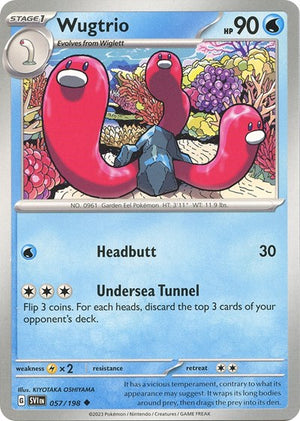 Pokemon TCG - SV01: Scarlet & Violet Base Set - Wugtrio - 057/198 - Reverse Holofoil