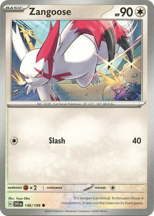 Pokemon TCG - SV01: Scarlet & Violet Base Set - Zangoose - 146/198 - Reverse Holofoil