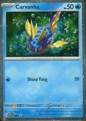 Pokemon TCG - SV: Scarlet & Violet Promo Cards - Carvanha - SVP 093