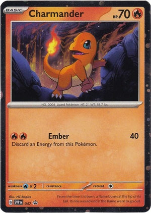 Pokemon TCG - SV: Scarlet & Violet Promo Cards - Charmander - (Cosmos Holo) - SVP 047
