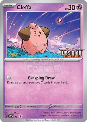 Pokemon TCG - SV: Scarlet & Violet Promo Cards - Cleffa - 037 (Prerelease) [Staff] - SVP 037