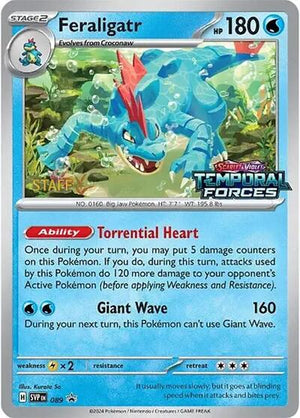 Pokemon TCG - SV: Scarlet & Violet Promo Cards - Feraligatr - 089 (Prerelease) [Staff] - SVP 089