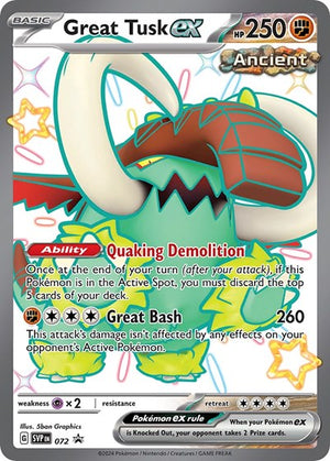Pokemon TCG - SV: Scarlet & Violet Promo Cards - Great Tusk ex - SVP 072