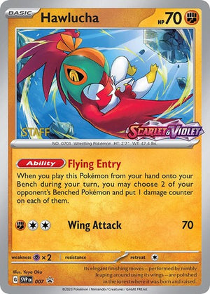 Pokemon TCG - SV: Scarlet & Violet Promo Cards - Hawlucha - (Prerelease) [Staff] - SVP 007