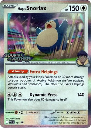 Pokemon TCG - SV: Scarlet & Violet Promo Cards - Hop's Snorlax - (Prerelease) - SVP 184
