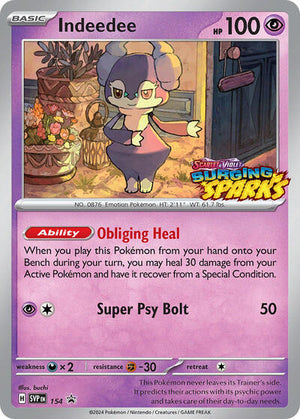 Pokemon TCG - SV: Scarlet & Violet Promo Cards - Indeedee - SVP 154