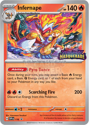 Pokemon TCG - SV: Scarlet & Violet Promo Cards - Infernape - SVP 116
