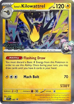 Pokemon TCG - SV: Scarlet & Violet Promo Cards - Iono's Kilowattrel - (Prerelease) [Staff] - SVP 182