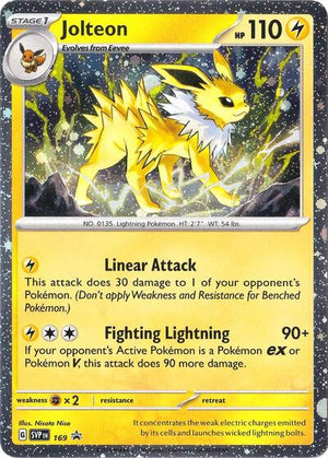 Pokemon TCG - SV: Scarlet & Violet Promo Cards - Jolteon - (Cosmos Holo) - SVP 169
