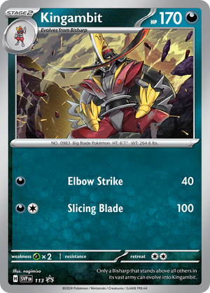 Pokemon TCG - SV: Scarlet & Violet Promo Cards - Kingambit - SVP 113