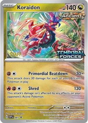 Pokemon TCG - SV: Scarlet & Violet Promo Cards - Koraidon - 091 (Prerelease) [Staff] - SVP 091