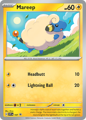 Pokemon TCG - SV: Scarlet & Violet Promo Cards - Mareep - SVP 107 - Playset (4x)