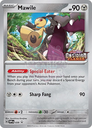 Pokemon TCG - SV: Scarlet & Violet Promo Cards - Mawile - (Prerelease) - SVP 039