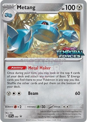 Pokemon TCG - SV: Scarlet & Violet Promo Cards - Metang - (Prerelease) - SVP 090