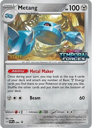 Pokemon TCG - SV: Scarlet & Violet Promo Cards - Metang - 090 (Prerelease) [Staff] - SVP 090