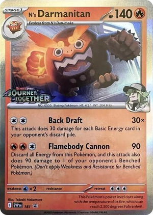 Pokemon TCG - SV: Scarlet & Violet Promo Cards - N's Darmanitan - (Prerelease) - SVP 181