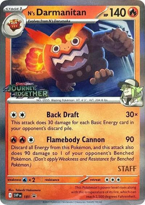 Pokemon TCG - SV: Scarlet & Violet Promo Cards - N's Darmanitan - (Prerelease) [Staff] - SVP 181