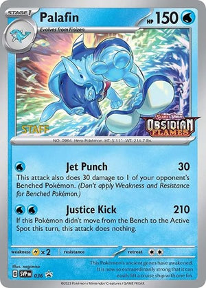 Pokemon TCG - SV: Scarlet & Violet Promo Cards - Palafin - 036 (Prerelease) [Staff] - SVP 036