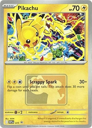 Pokemon TCG - SV: Scarlet & Violet Promo Cards - Pikachu - (World Championship 2025) [Winner] - SVP 225