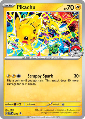 Pokemon TCG - SV: Scarlet & Violet Promo Cards - Pikachu - (World Championship 2025) - SVP 225