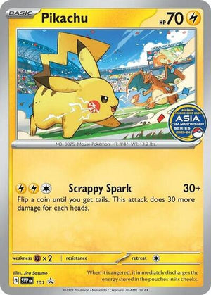 Pokemon TCG - SV: Scarlet & Violet Promo Cards - Pikachu (Asia Championship Series 23-24) - SVP 101