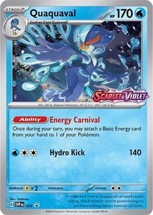 Pokemon TCG - SV: Scarlet & Violet Promo Cards - Quaquaval - (Prerelease) - SVP 005