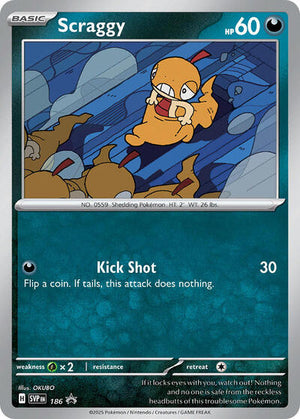 Pokemon TCG - SV: Scarlet & Violet Promo Cards - Scraggy - SVP 186