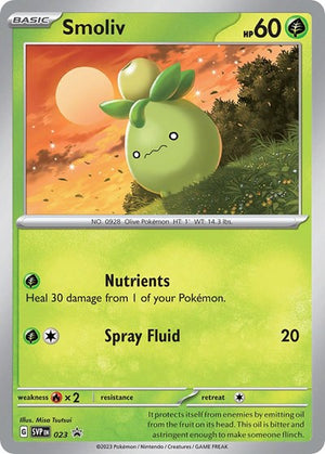Pokemon TCG - SV: Scarlet & Violet Promo Cards - Smoliv - SVP 023