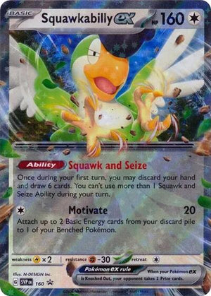 Pokemon TCG - SV: Scarlet & Violet Promo Cards - Squawkabilly ex - SVP 160