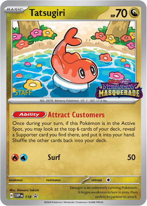 Pokemon TCG - SV: Scarlet & Violet Promo Cards - Tatsugiri - (Prerelease) [Staff] - SVP 118