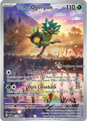Pokemon TCG - SV: Scarlet & Violet Promo Cards - Teal Mask Ogerpon - (Pokemon Center Exclusive) - SVP 123