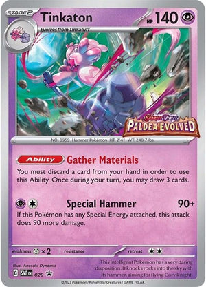 Pokemon TCG - SV: Scarlet & Violet Promo Cards - Tinkaton - (Prerelease) - SVP 020