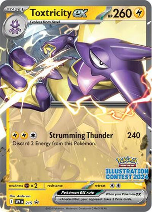 Pokemon TCG - SV: Scarlet & Violet Promo Cards - Toxtricity ex - (Illustration Contest 2024) - SVP 215
