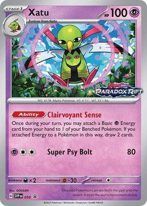Pokemon TCG - SV: Scarlet & Violet Promo Cards - Xatu - (Prerelease) - SVP 059
