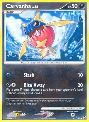 Pokemon TCG - Secret Wonders - Carvanha - 81/132