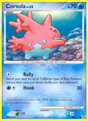Pokemon TCG - Secret Wonders - Corsola - 84/132 - Reverse Holofoil