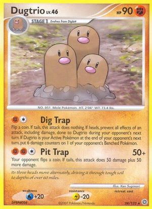 Pokemon TCG - Secret Wonders - Dugtrio - 24/132 - Reverse Holofoil