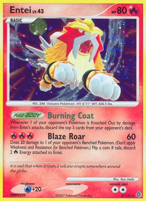 Pokemon TCG - Secret Wonders - Entei - 4/132 - Reverse Holofoil