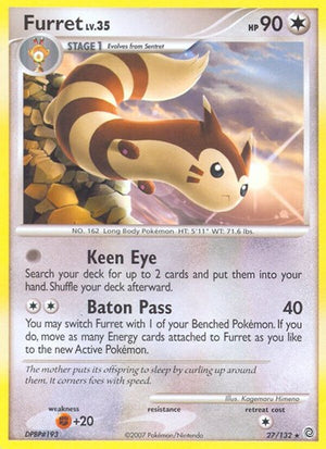 Pokemon TCG - Secret Wonders - Furret - 27/132 - Reverse Holofoil