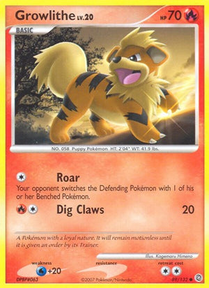 Pokemon TCG - Secret Wonders - Growlithe - 89/132 - Reverse Holofoil