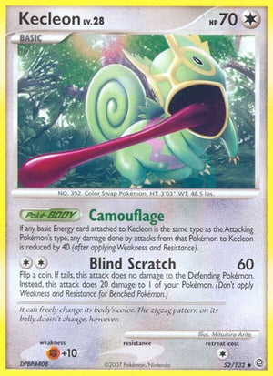 Pokemon TCG - Secret Wonders - Kecleon - 52/132 - Reverse Holofoil
